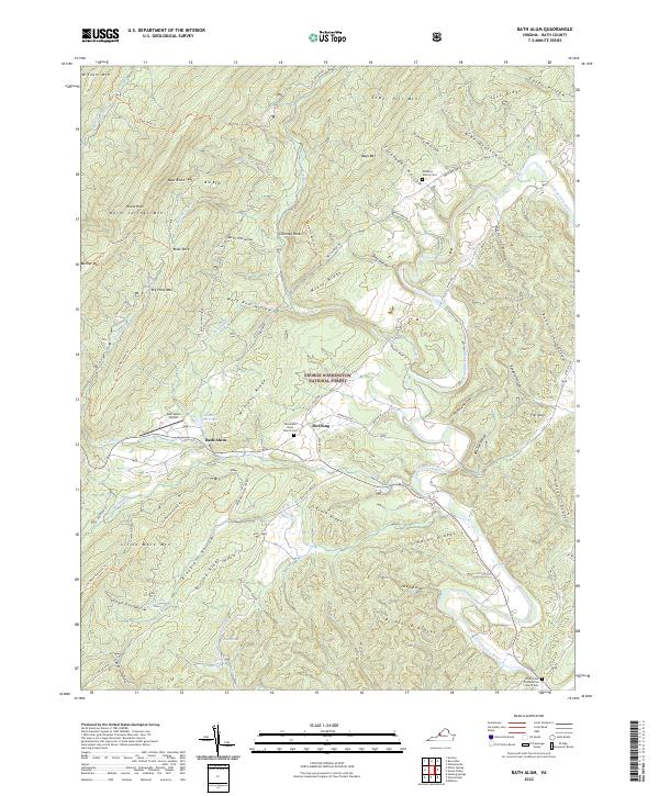 Bath Alum, VA — USGS 7.5-minute topo (2022)