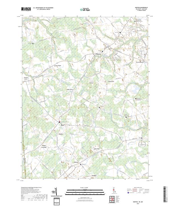 Kenton, DE-MD — USGS 7.5-minute topo (2023)