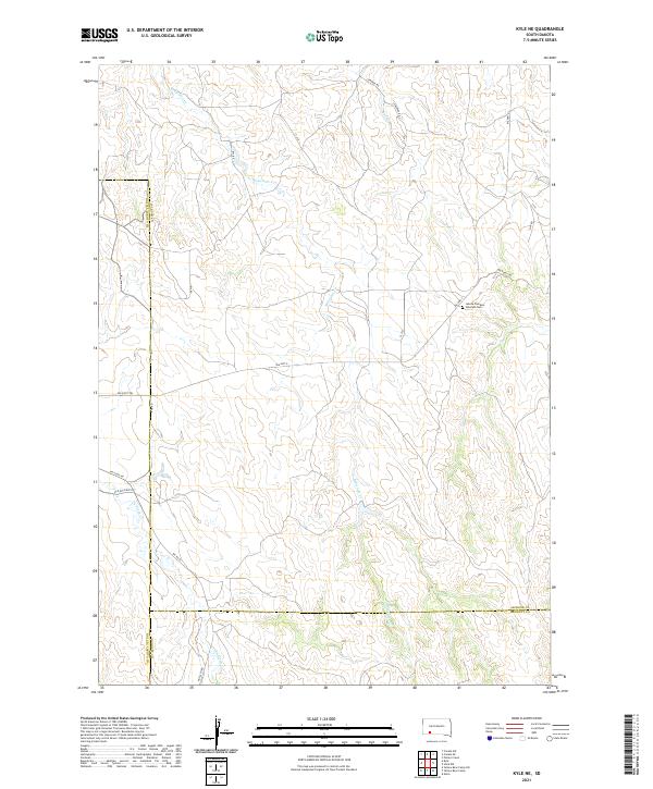 Kyle NE, SD — USGS 7.5-minute topo (2021)