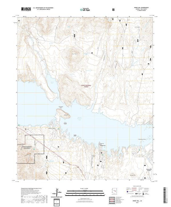 Windy Hill, AZ — USGS 7.5-minute topo (2021)
