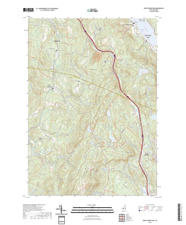 North Grantham, NH — USGS 7.5-minute topo (2024)
