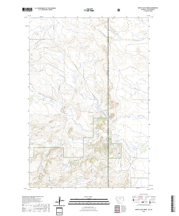 North Slick Creek, MT-SD — USGS 7.5-minute topo (2024)