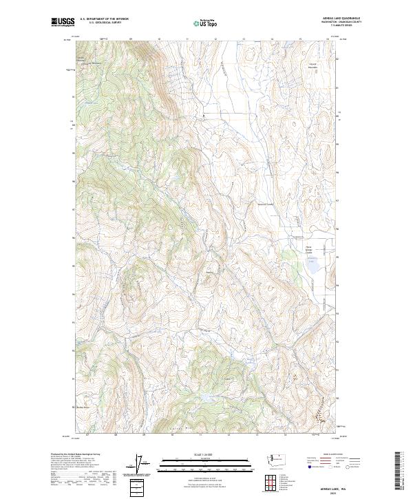 Aeneas Lake, WA — USGS 7.5-minute topo (2023)