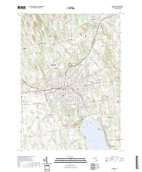 Auburn, NY — USGS 7.5-minute topo (2023)