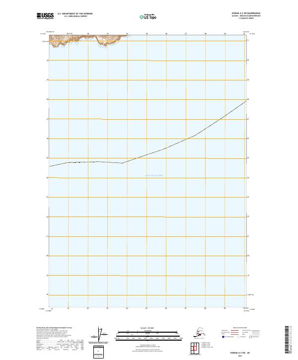 Kodiak A-3 SW, AK — USGS 7.5-minute topo (2021)