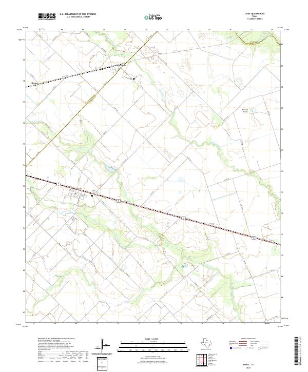 Lissie, TX — USGS 7.5-minute topo (2022)