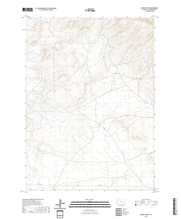 Rogers Creek, WY — USGS 7.5-minute topo (2021)