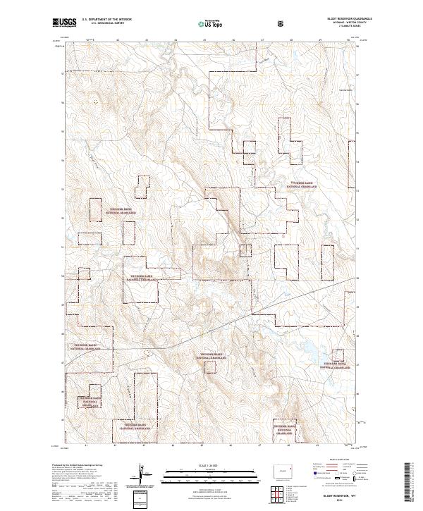 Klodt Reservoir, WY — USGS 7.5-minute topo (2021)