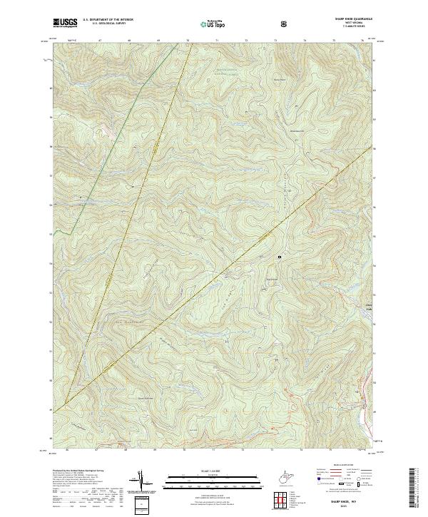Sharp Knob, WV — USGS 7.5-minute topo (2023)