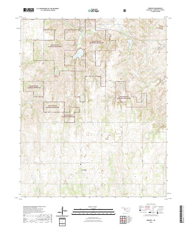 Dempsey, OK — USGS 7.5-minute topo (2022)