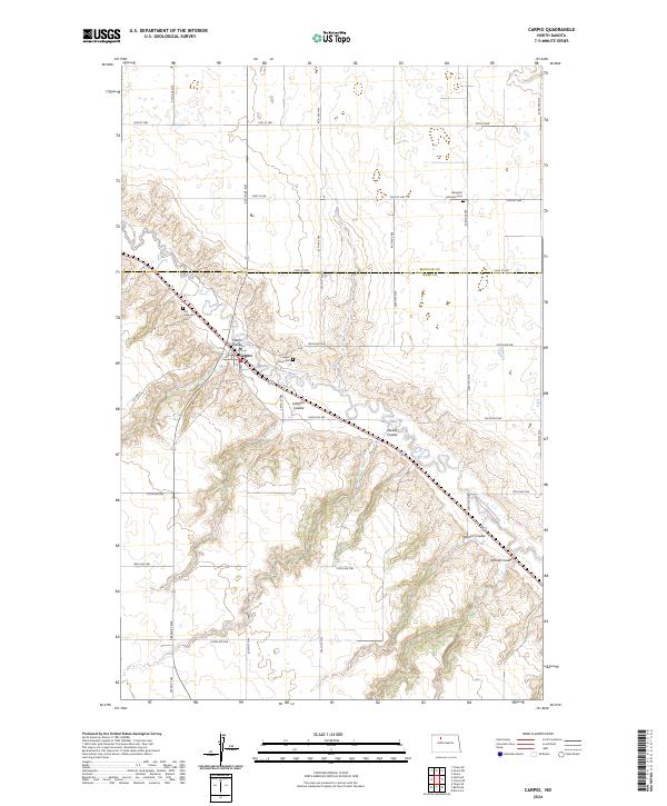 Carpio, ND — USGS 7.5-minute topo (2024)