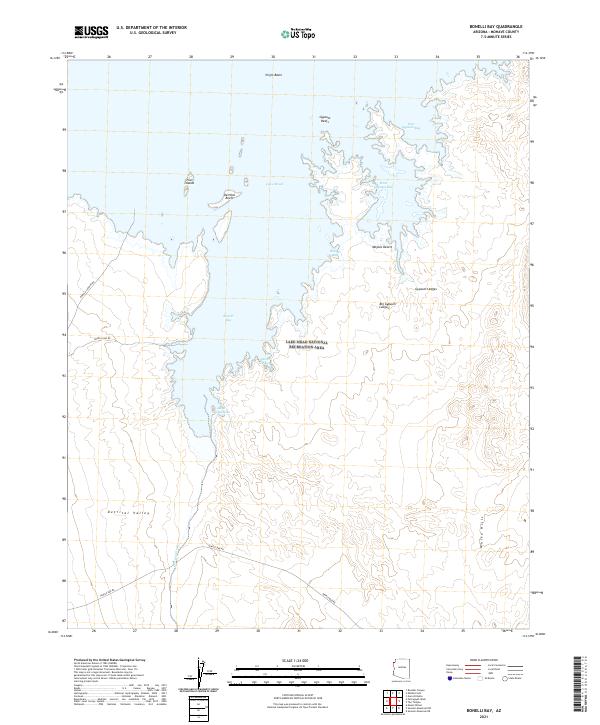 Bonelli Bay, AZ — USGS 7.5-minute topo (2021)