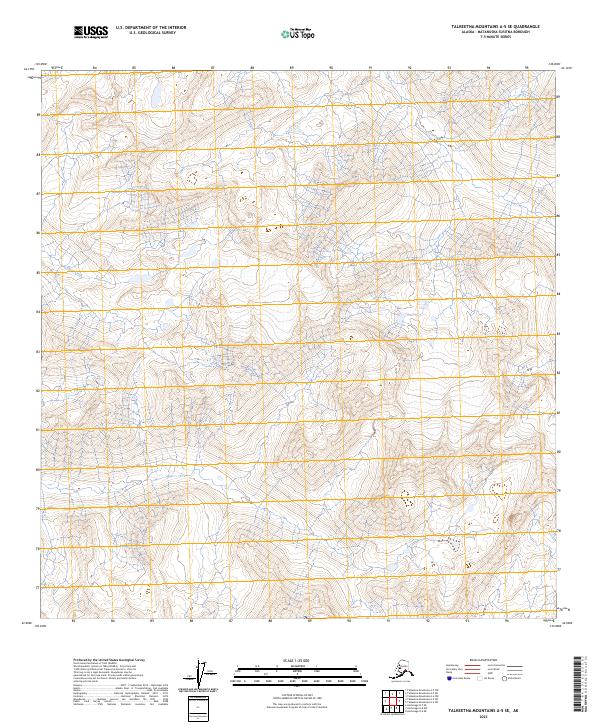 Talkeetna Mountains A-5 SE, AK — USGS 7.5-minute topo (2023)