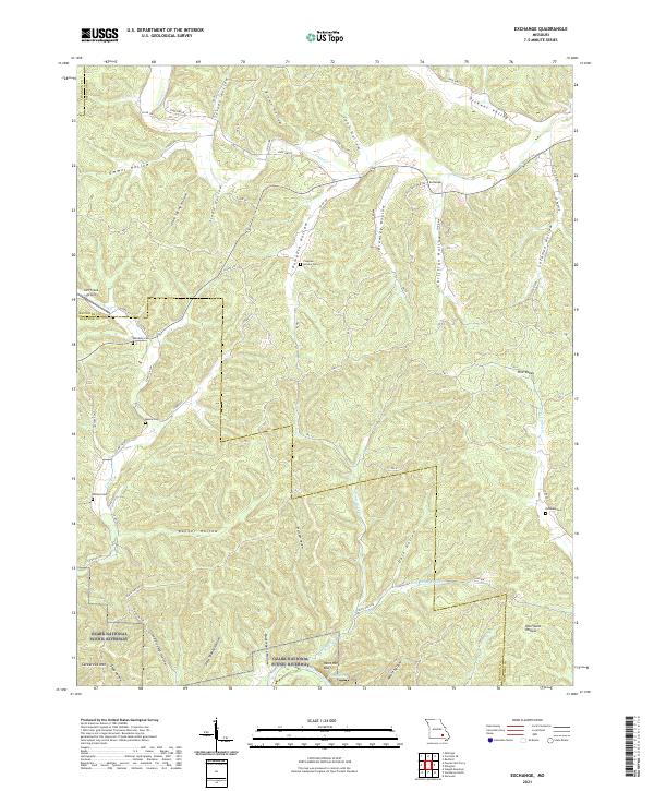 Exchange, MO — USGS 7.5-minute topo (2021)