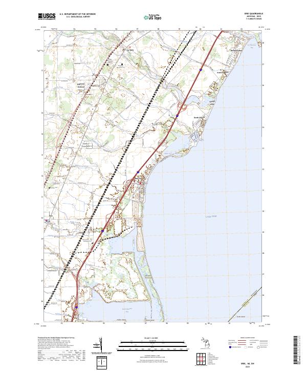 Erie, MI-OH — USGS 7.5-minute topo (2023)