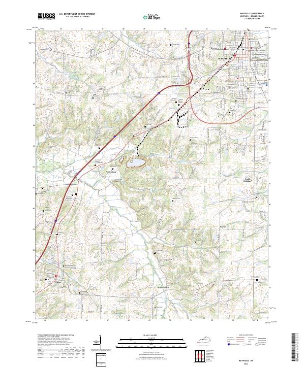 Mayfield, KY — USGS 7.5-minute topo (2022)