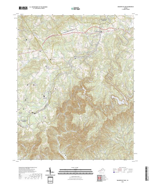 Meadows of Dan, VA — USGS 7.5-minute topo (2022)