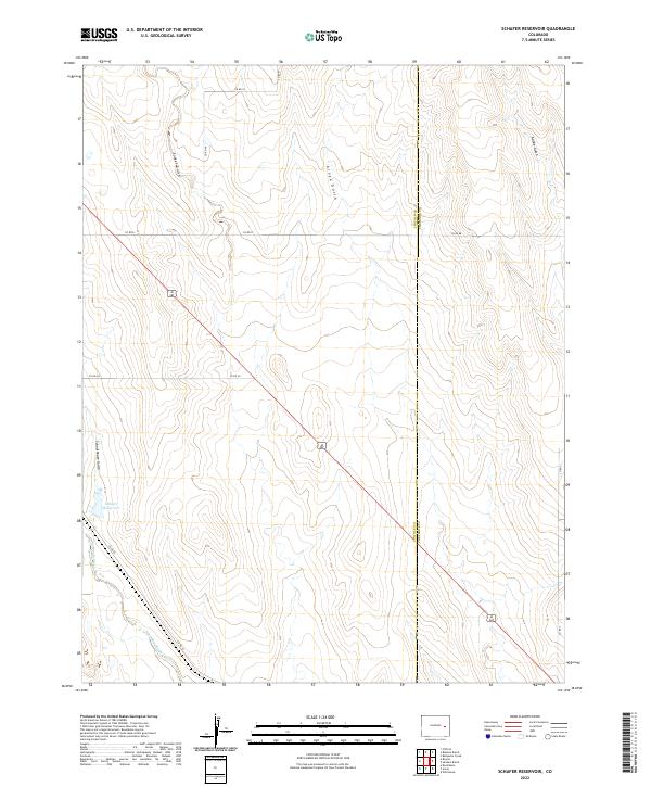 Schafer Reservoir, CO — USGS 7.5-minute topo (2022)