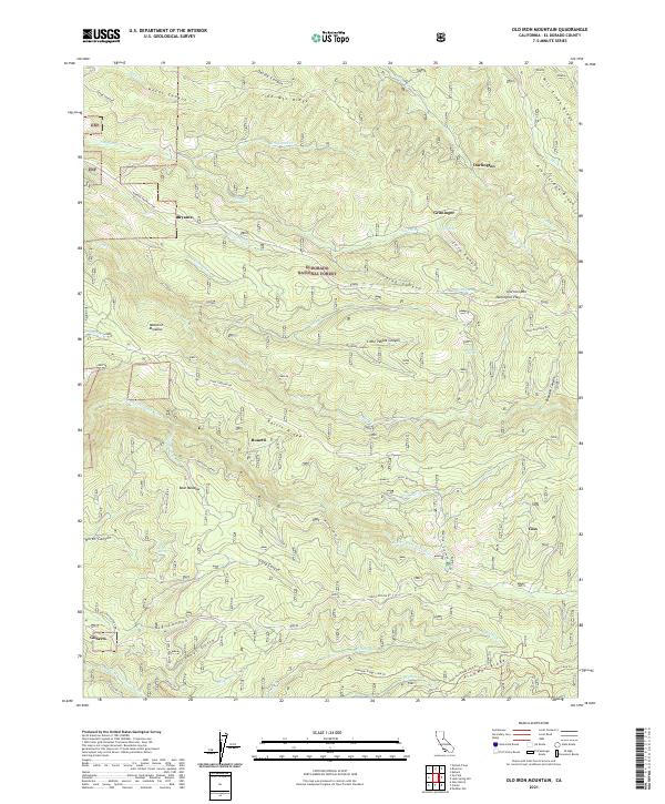 Old Iron Mountain, CA — USGS 7.5-minute topo (2021)