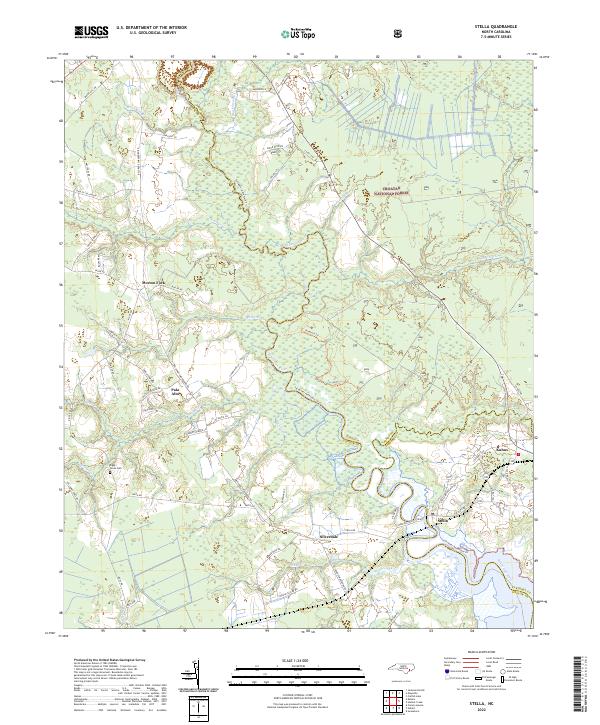 Stella, NC — USGS 7.5-minute topo (2022)