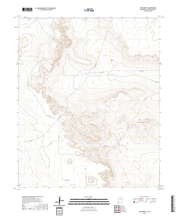 Yeso Mesa SE, NM — USGS 7.5-minute topo (2023)
