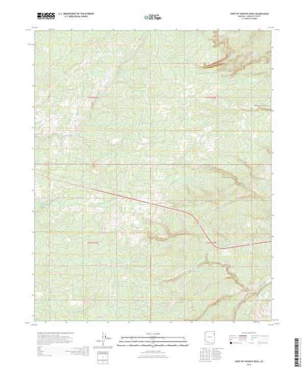 West of Window Rock, AZ — USGS 7.5-minute topo (2026)
