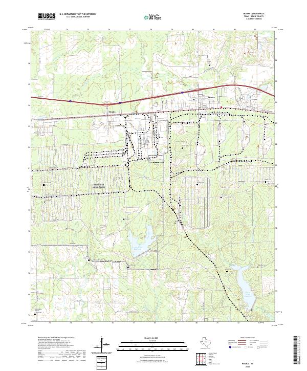 Hooks, TX — USGS 7.5-minute topo (2022)