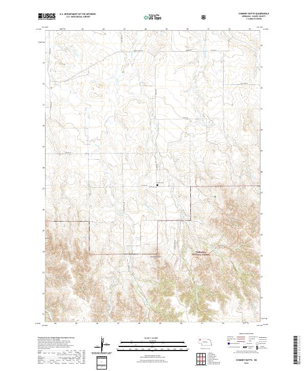 Chimney Butte, NE — USGS 7.5-minute topo (2021)