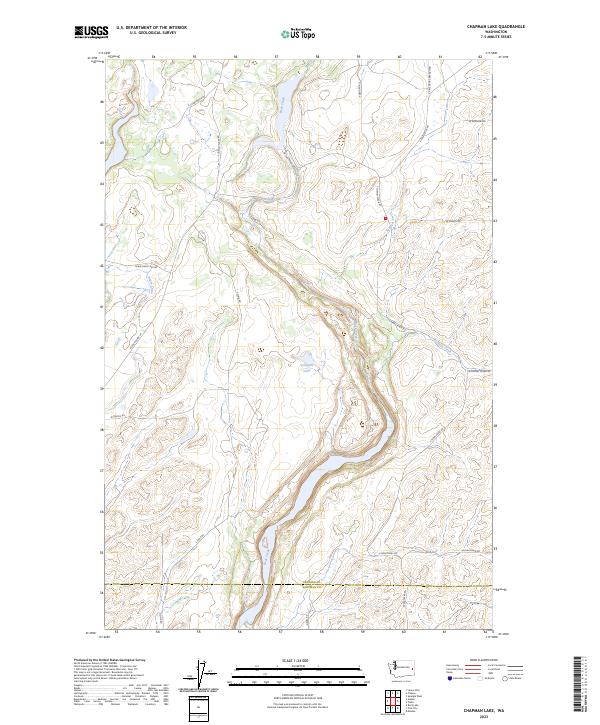 Chapman Lake, WA — USGS 7.5-minute topo (2023)