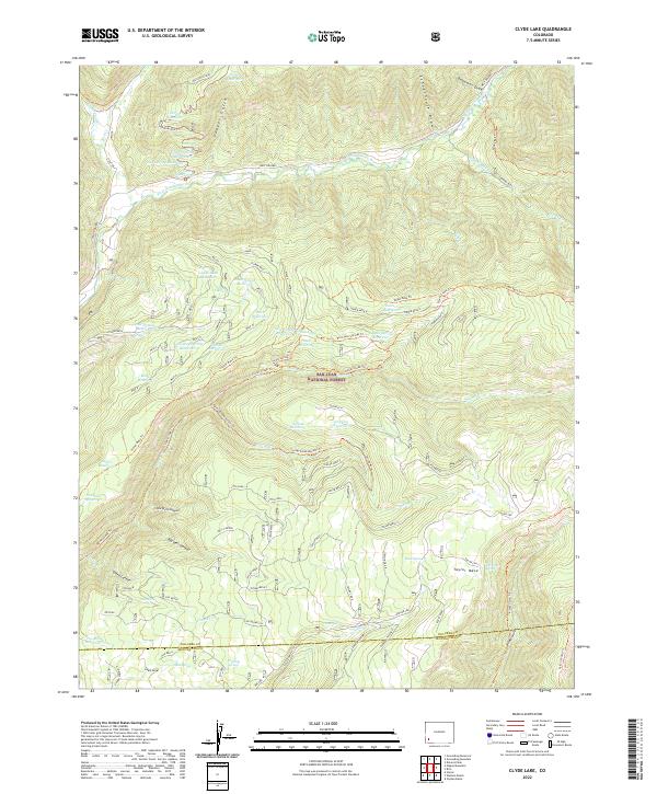 Clyde Lake, CO — USGS 7.5-minute topo (2022)