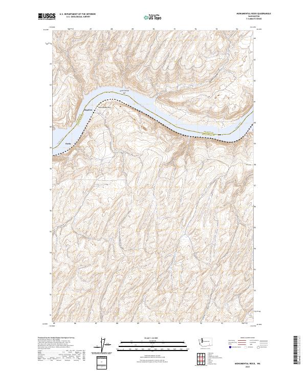 Monumental Rock, WA — USGS 7.5-minute topo (2023)