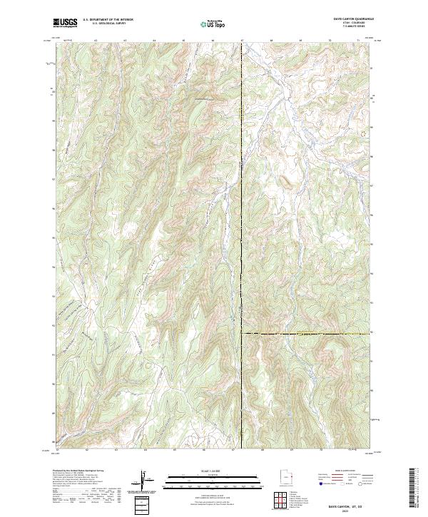 Davis Canyon, UT-CO — USGS 7.5-minute topo (2023)