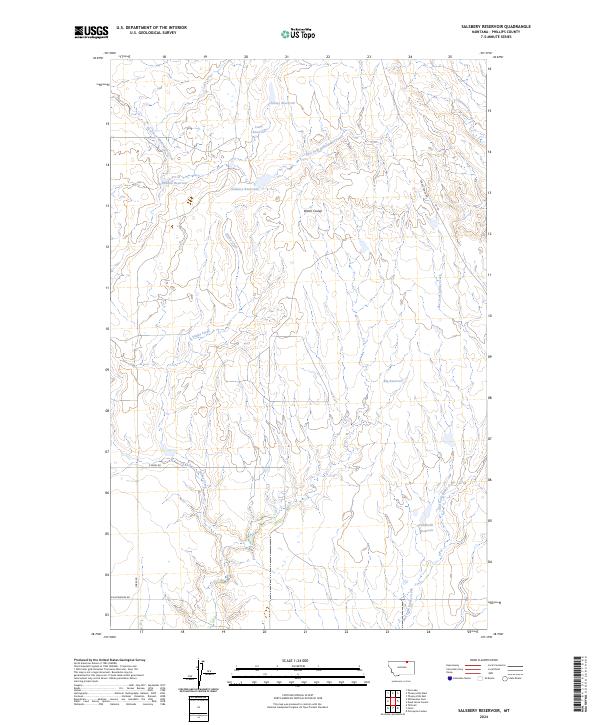 Salsbery Reservoir, MT — USGS 7.5-minute topo (2024)