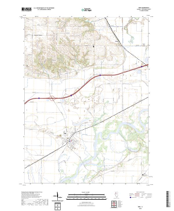 Erie, IL — USGS 7.5-minute topo (2024)