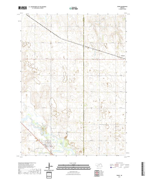 Ewing, NE — USGS 7.5-minute topo (2021)