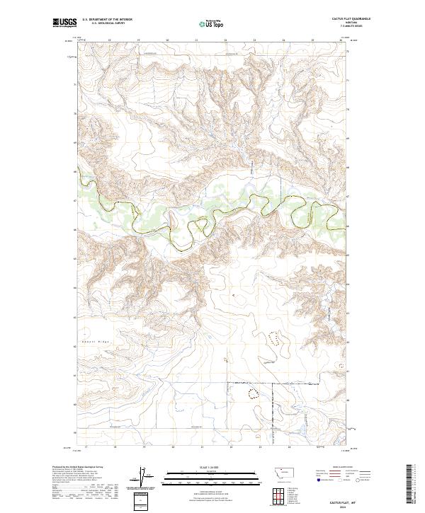 Cactus Flat, MT — USGS 7.5-minute topo (2024)