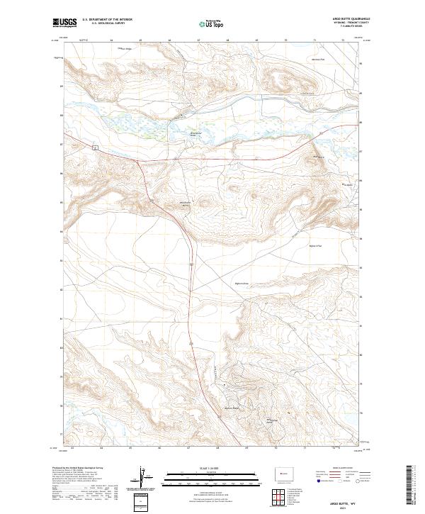 Argo Butte, WY — USGS 7.5-minute topo (2021)