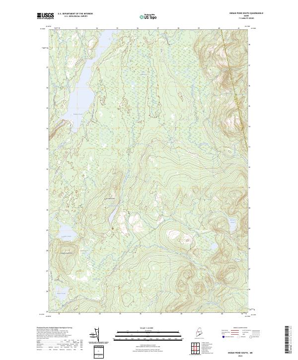 Indian Pond South, ME — USGS 7.5-minute topo (2024)