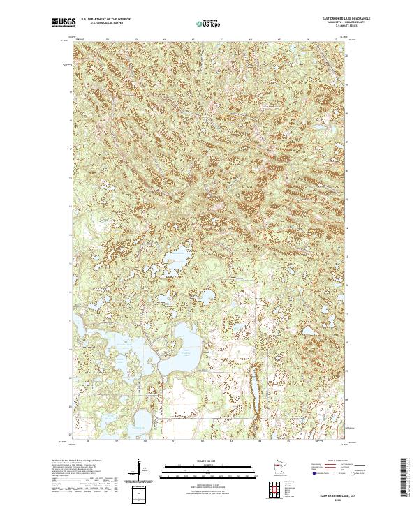 East Crooked Lake, MN — USGS 7.5-minute topo (2022)