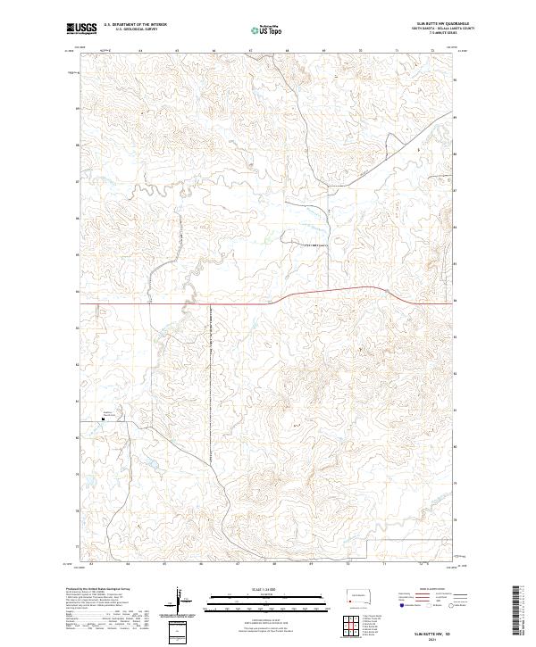 Slim Butte NW, SD — USGS 7.5-minute topo (2021)