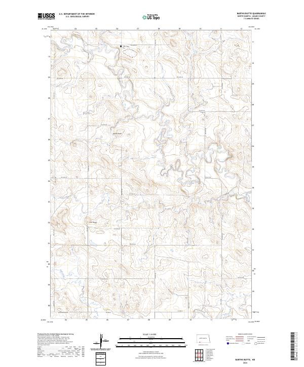 Barths Butte, ND — USGS 7.5-minute topo (2024)