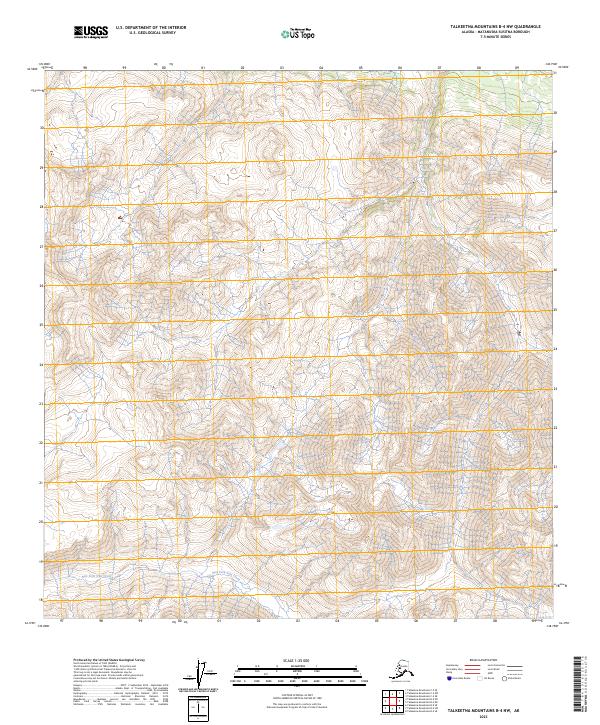 Talkeetna Mountains B-4 NW, AK — USGS 7.5-minute topo (2023)