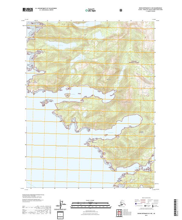 Dixon Entrance D-4 NE, AK — USGS 7.5-minute topo (2021)