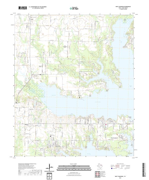 West Tawakoni, TX — USGS 7.5-minute topo (2022)