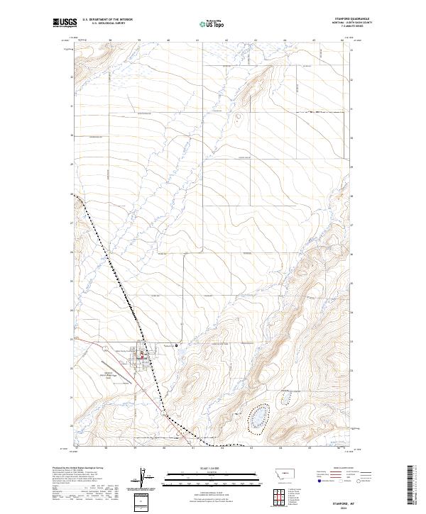 Stanford, MT — USGS 7.5-minute topo (2024)