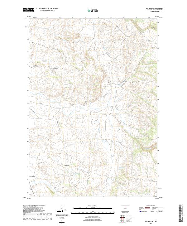 Big Trails NE, WY — USGS 7.5-minute topo (2021)