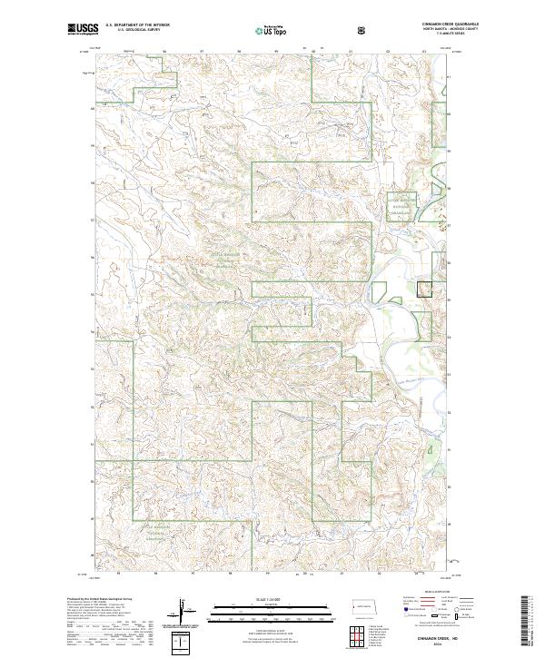 Cinnamon Creek, ND — USGS 7.5-minute topo (2024)