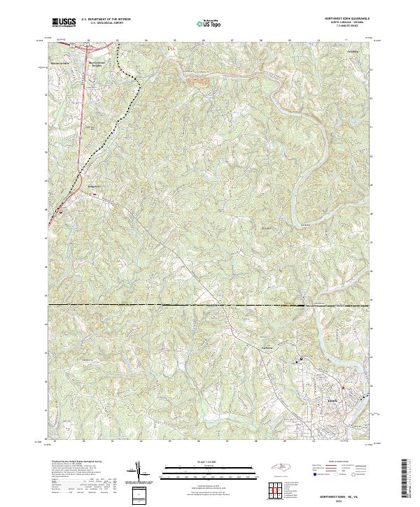 Northwest Eden, NC-VA — USGS 7.5-minute topo (2022)