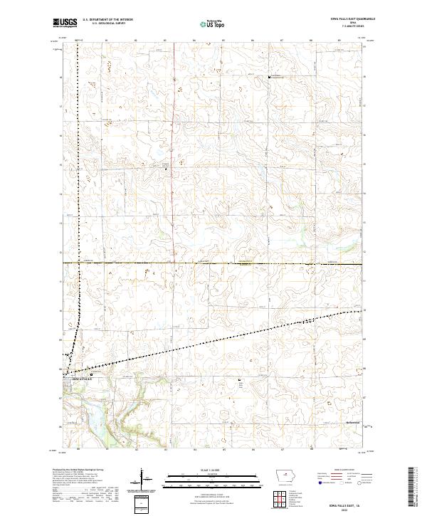 Iowa Falls East, IA — USGS 7.5-minute topo (2022)