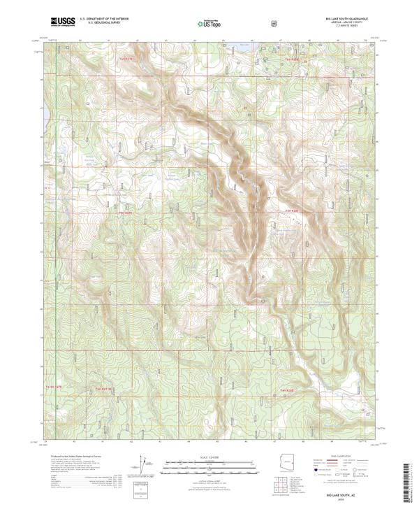 Big Lake South, AZ — USGS 7.5-minute topo (2026)